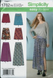 1782 SIMPLICITY EASY  YOKE LO RISER SKIRT 4 LENGTHS PATTERN 14-22